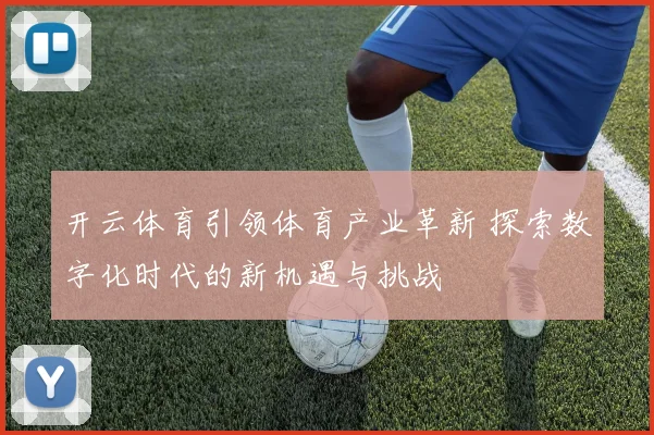 开云体育引领体育产业革新 探索数字化时代的新机遇与挑战